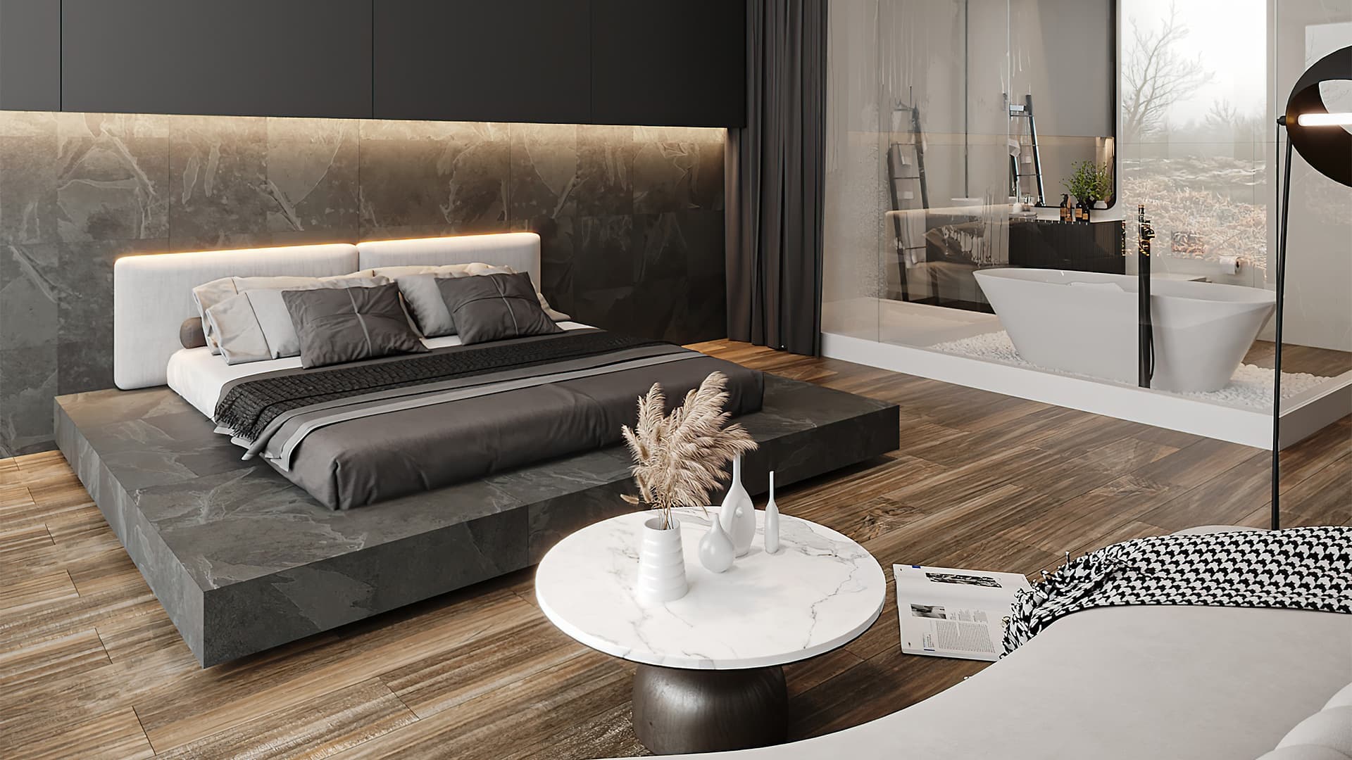 Porcelanato Black Stone Acetinado  miniatura 2