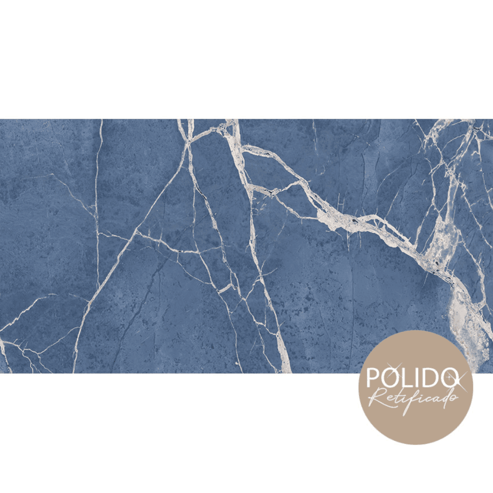 Piso Gran Titanium Blue Retificado Polido