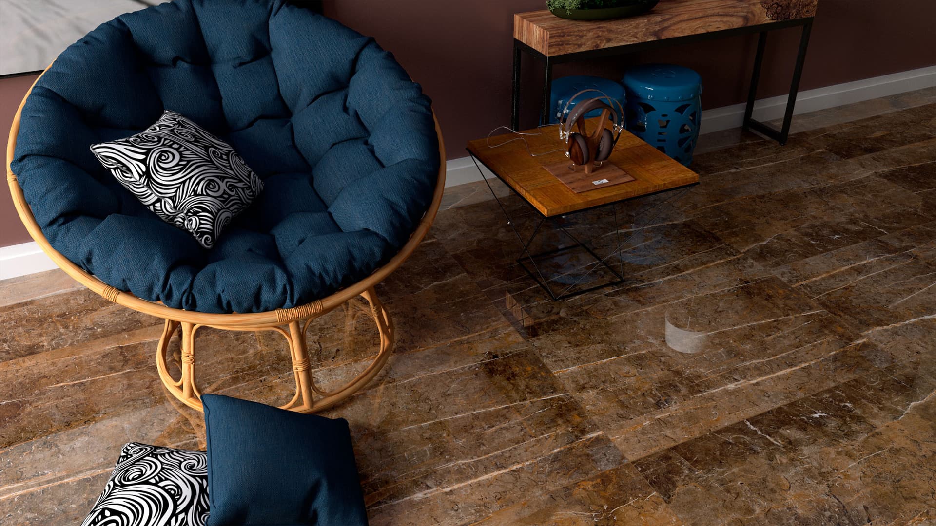 Porcelanato Cabernet Brilhante Touch  miniatura 2