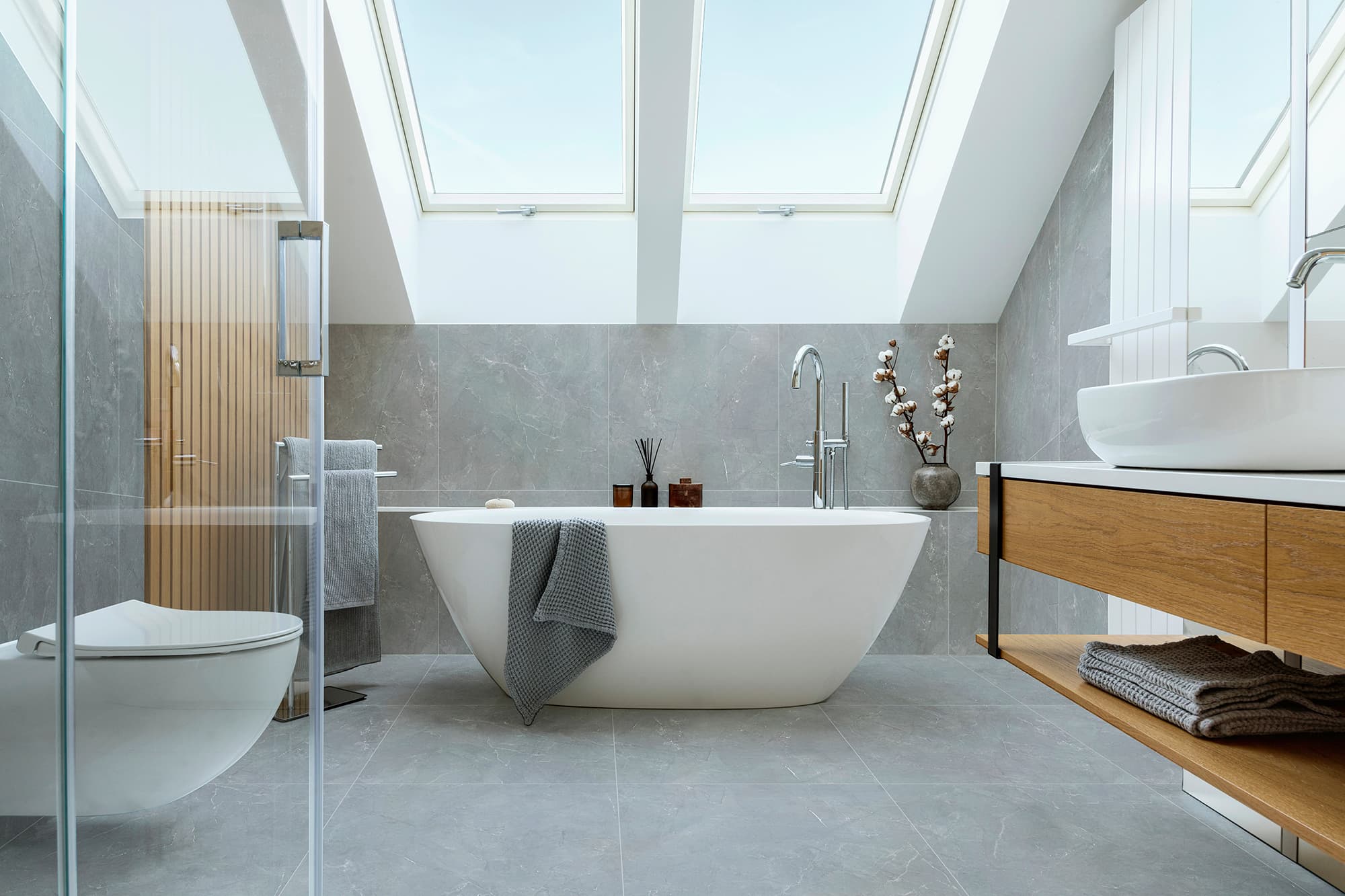 Porcelanato acetinado Granada Gray  miniatura 2
